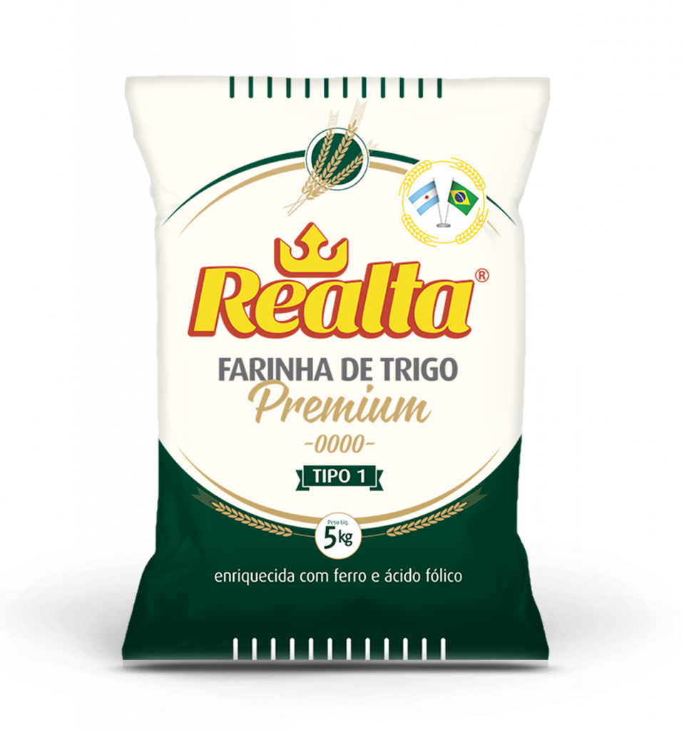Mockup Cod 11142 Embalagem Farinha de Trigo Premium 5kg Plastico Realta
